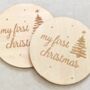 My First Christmas Gift Baby Gift Wooden Plaque, thumbnail 4 of 4