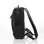 Barbican Black Unisex Leather Backpack, thumbnail 4 of 8