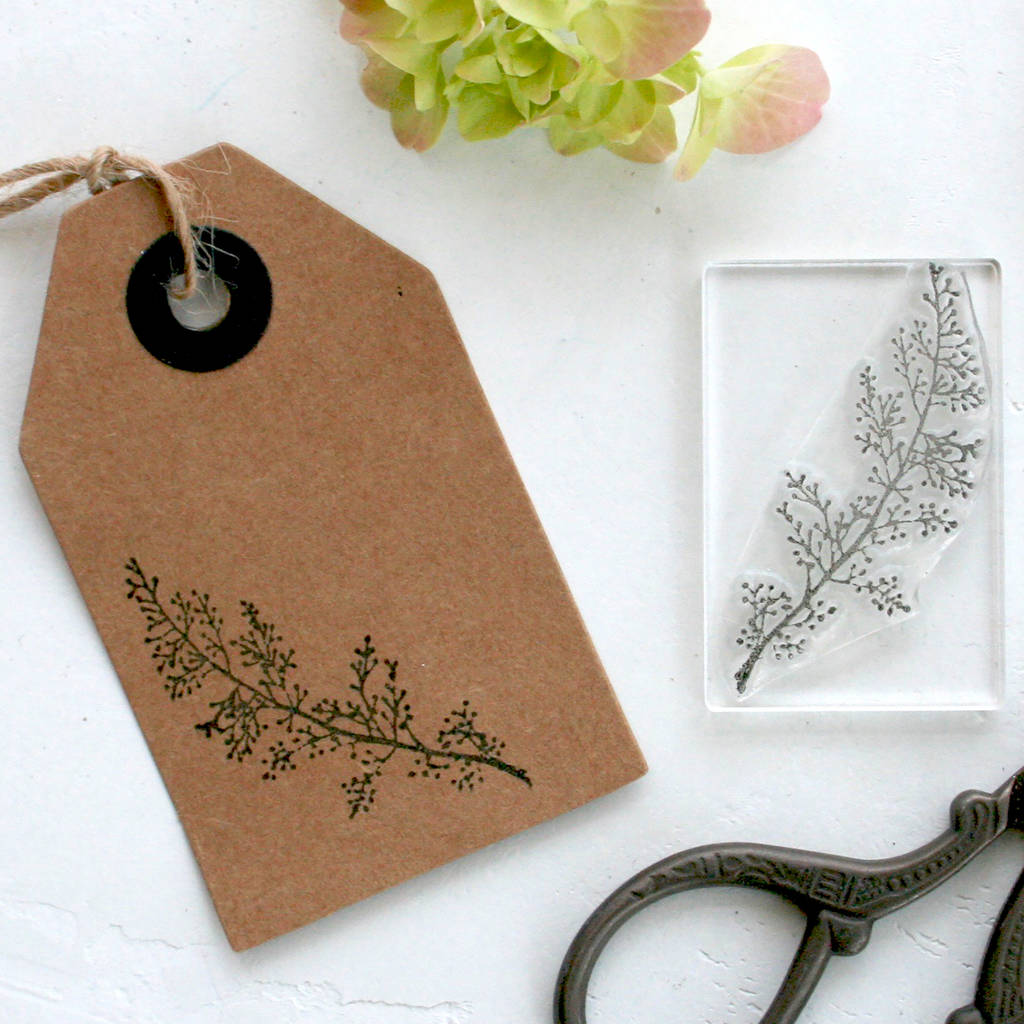 Flower Sprig Clear Rubber Stamp By Little Stamp Store