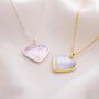 Sterling Silver Mother Of Pearl Fine Heart Necklace, thumbnail 3 of 12