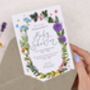 Personalised Printed A6 Floral Baby Shower Invitation, thumbnail 3 of 3