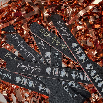 10 Personalised Hen Party Nail Files, 4 of 5