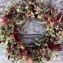 Autumnal Cottage Style Dried Flower Wreath, thumbnail 4 of 12