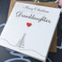 Personalised Handmade Christmas Card For Special Granddaughter, thumbnail 3 of 4