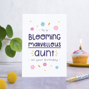 Blooming Marvellous Aunt Birthday Card, 2 of 7