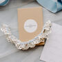 Celestial Ivory And Blue Satin Garter, thumbnail 1 of 3