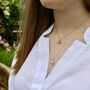 Tiny Apple Charm Necklace Gold Vermeil, thumbnail 1 of 8
