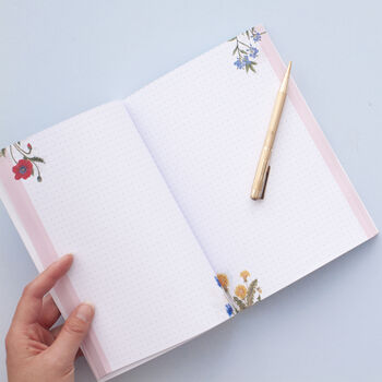 A5 Wild Flower Print Journal 100 Page Notebook, 3 of 10