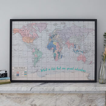 Printed Fabric World Map Noticeboard, 4 of 6
