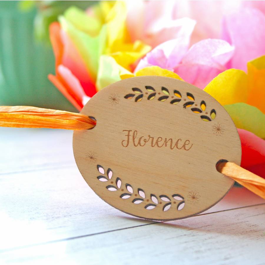 Personalised Fern Wooden Place Settings, 1 of 5
