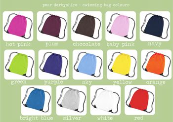 Personalised Swimming Kit Bag Girl's Designs, 9 of 10