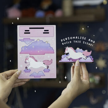 Personalised Unicorn Birthday Pop Out Card, 6 of 6