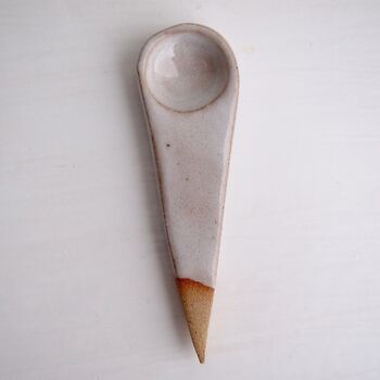 Handmade Small Pottery Salt Spice Scoop Spoon, 3 of 8