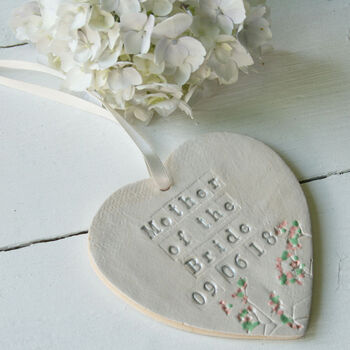 Mother Of The Bride Ceramic Hanging Heart, 3 of 9