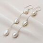 Savannah Long Pearl Earrings, thumbnail 1 of 4