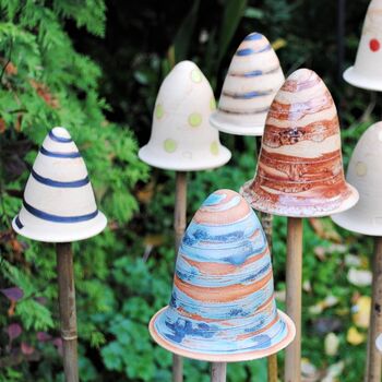Personalised Ceramic Toadstool Cane Toppers, 2 of 11