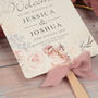 Blush Flowers Wedding Order Of The Day Fan, thumbnail 4 of 5