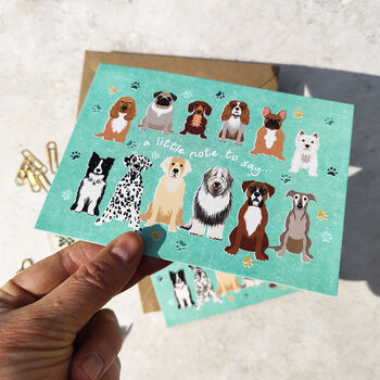 Dog Breeds Pet Lover Set Of Six Note Cards And Envelopes, 2 of 8