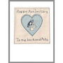 Personalised Heart Wedding Anniversary Card For Him, thumbnail 7 of 9