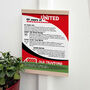 60 Years Of Being A Football Fan 60th Birthday Print Gift 50 Clubs Available, thumbnail 8 of 8