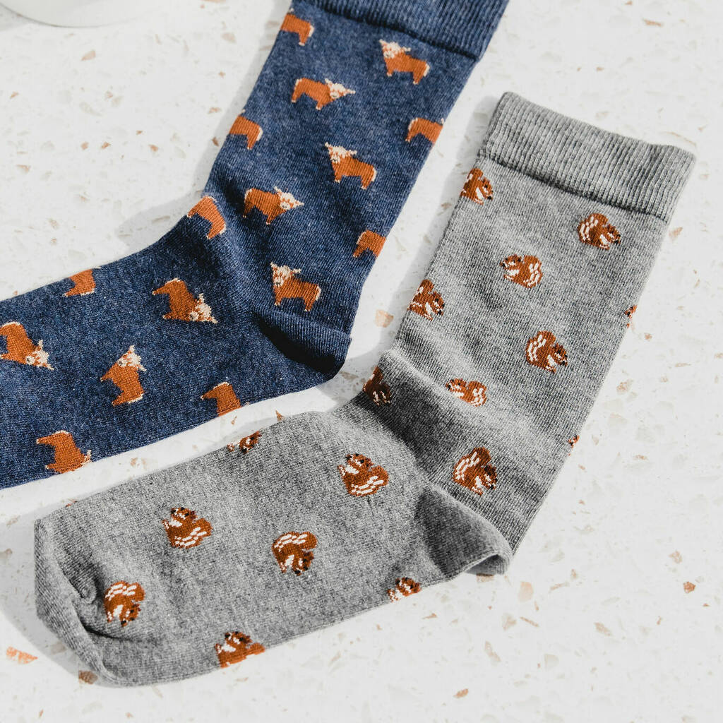 Ethical Red Squirrel Socks By MAiK | notonthehighstreet.com