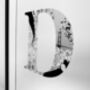 'Letter D' Linear Illustration Print, thumbnail 6 of 6