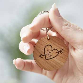 Personalised Carved Heart Keyring, 3 of 8