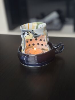 Handmade Ceramic Oil Burner/Tea Light Holder, 2 of 4
