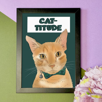 Funny Art Print For Cat Lovers Cattitude, 2 of 4