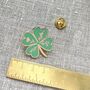 Four Leaf Clover Lucky Enamel Pin, thumbnail 8 of 12