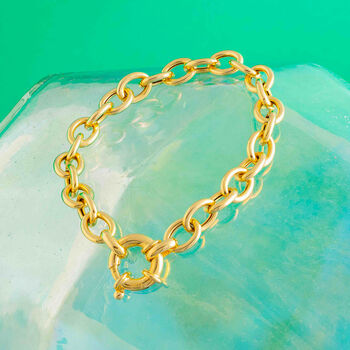 Classic Gold Plated Silver Belcher Chain Bracelet, 2 of 5