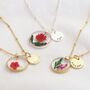 Pressed Birth Flower Pendant Necklace, thumbnail 4 of 12