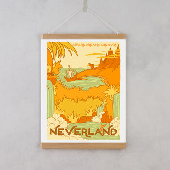 Neverland Vintage Style Travel Poster, 4 of 4