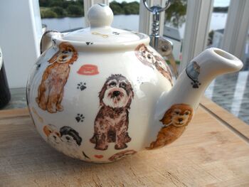 Two Cup Teapot In Cockerpoo Design, 4 of 12