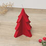 Festive Red Christmas Tree Candle Christmas Decoration, thumbnail 7 of 7