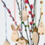Mini Wooden Easter Characters Hanging Decorations, thumbnail 3 of 3