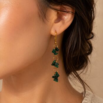 Chip Dangle Earrings, Gold Hook Statement Earrings, Handmade Boho Drop Earrings, 9 of 9