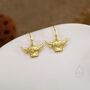 Sterling Silver Highland Cow Drop Dangling Hook Earrings, thumbnail 4 of 11