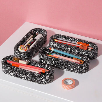 Black And White Terrazzo Stationery Tray, 7 of 8