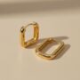 Link Hoops 18k Gold Plated Earrings, thumbnail 1 of 2