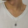 Ellipse Border St Christopher Personalised Necklace, thumbnail 3 of 12
