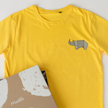 Origami Rhino Graphic T Shirt, 3 of 7