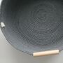 Soft Dove Grey Rope Cotton Dining Tray, thumbnail 3 of 7