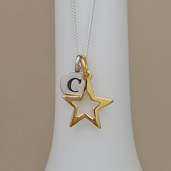 Personalised Necklace With Gold Plated Star Charm, 2 of 5