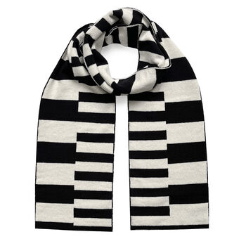 Multi Striped Wool And Cashmere Scarf Men, 2 of 2