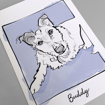 Continuous Line Custom Dog Portrait, 4 of 4