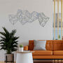 3D Polygon Panorama: Wooden Wall Art For Modern Office, thumbnail 6 of 12