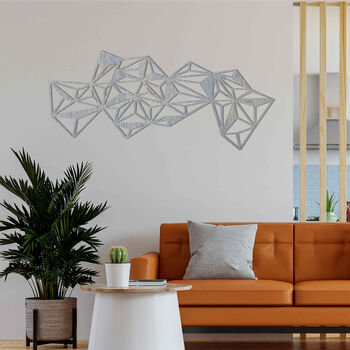 3D Polygon Panorama: Wooden Wall Art For Modern Office, 6 of 12
