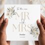 On Your Wedding Day Floral Card, Mr And Mrs Wedding Card, thumbnail 1 of 4