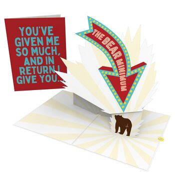 Give The Bear Minimum Funny 3D Pop Up Fathers Day Card, 6 of 6